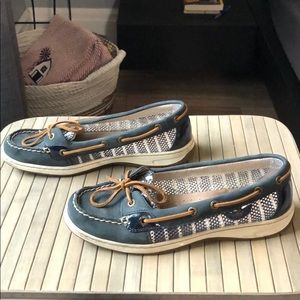 Blue Sperry Boat Shoes